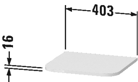 HP030003636 Happy D.2 Plus Верхняя панель для шкафчика Белый шелковисто-матовый лак Duravit - Вид №1
