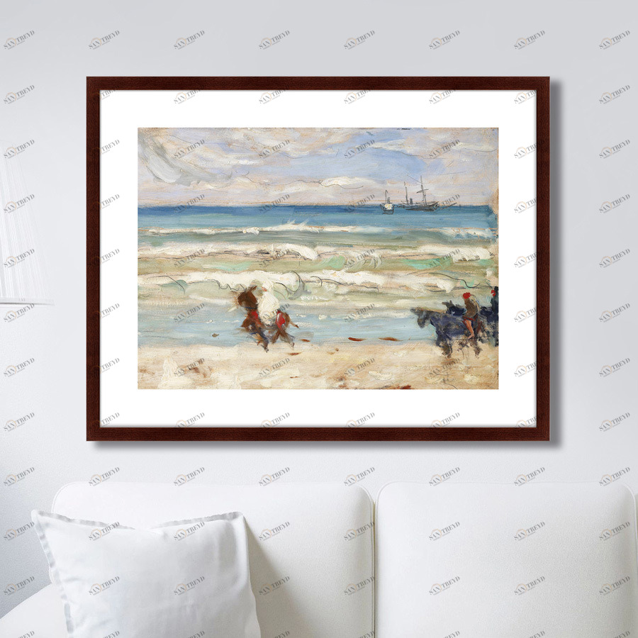 Картина: Beach scene, Tangier, 1906г. КАРТИНЫ В КВАРТИРУ  264234 Разноцветный 