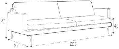 Sits Мягкий 3-х местный диван из ткани Ludvig sun-id-1417272 - Вид №8