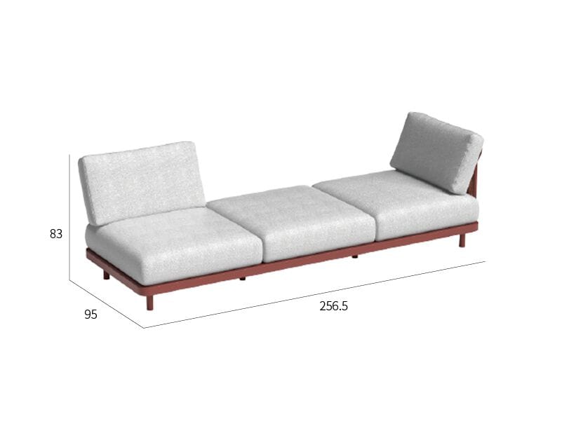 3-местный металлический садовый диван VINEKO Soul ARCH-00100345 - Вид №6