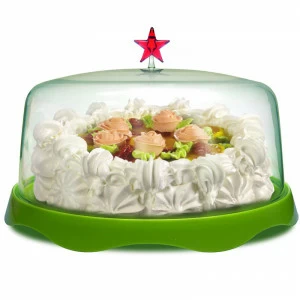 Тортовница зеленая подарочная большая Merry Tray QUALY  00-3869537 Зеленый