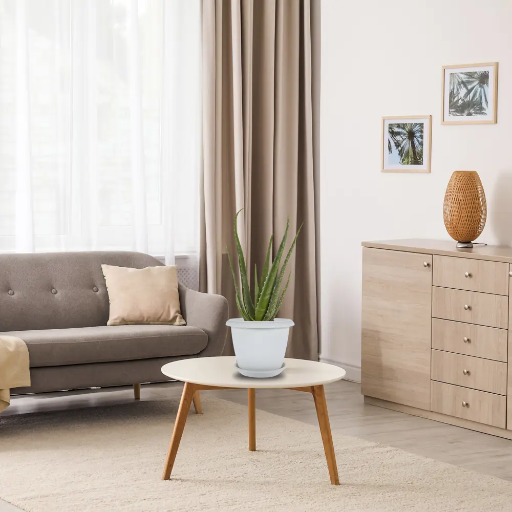 ТЕК.А.ТЕК Горшок Le Jardin серый 5.5 л для декоративных растений 11952234 Жардин STLM-0001636 - Вид №4