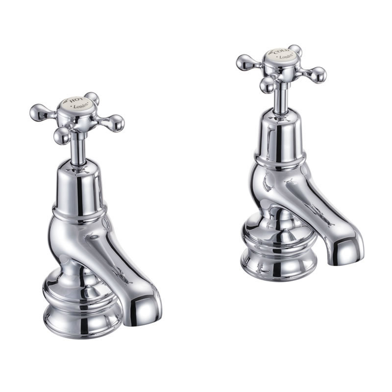 Burlington Кран для бассейна Claremont Regent 3 " Полный оборот с белым акцентом в Chrome CLR1  - Вид №2