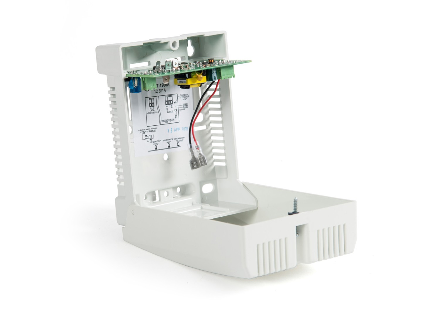 SKAT-1200A power supply, 12v, 1a, plastic case for battery 1x1.2ah ss tr pb Бастион  - Вид №3