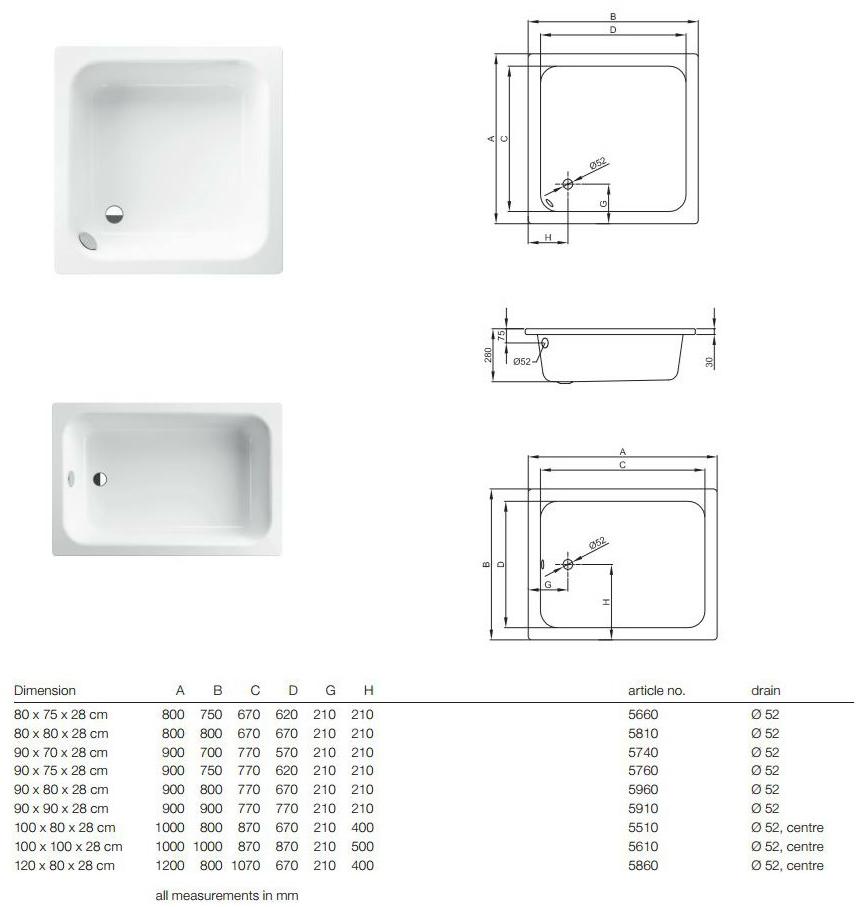 Bette Поддон для душа из эмалированной стали sun-id-1454893 - Вид №1