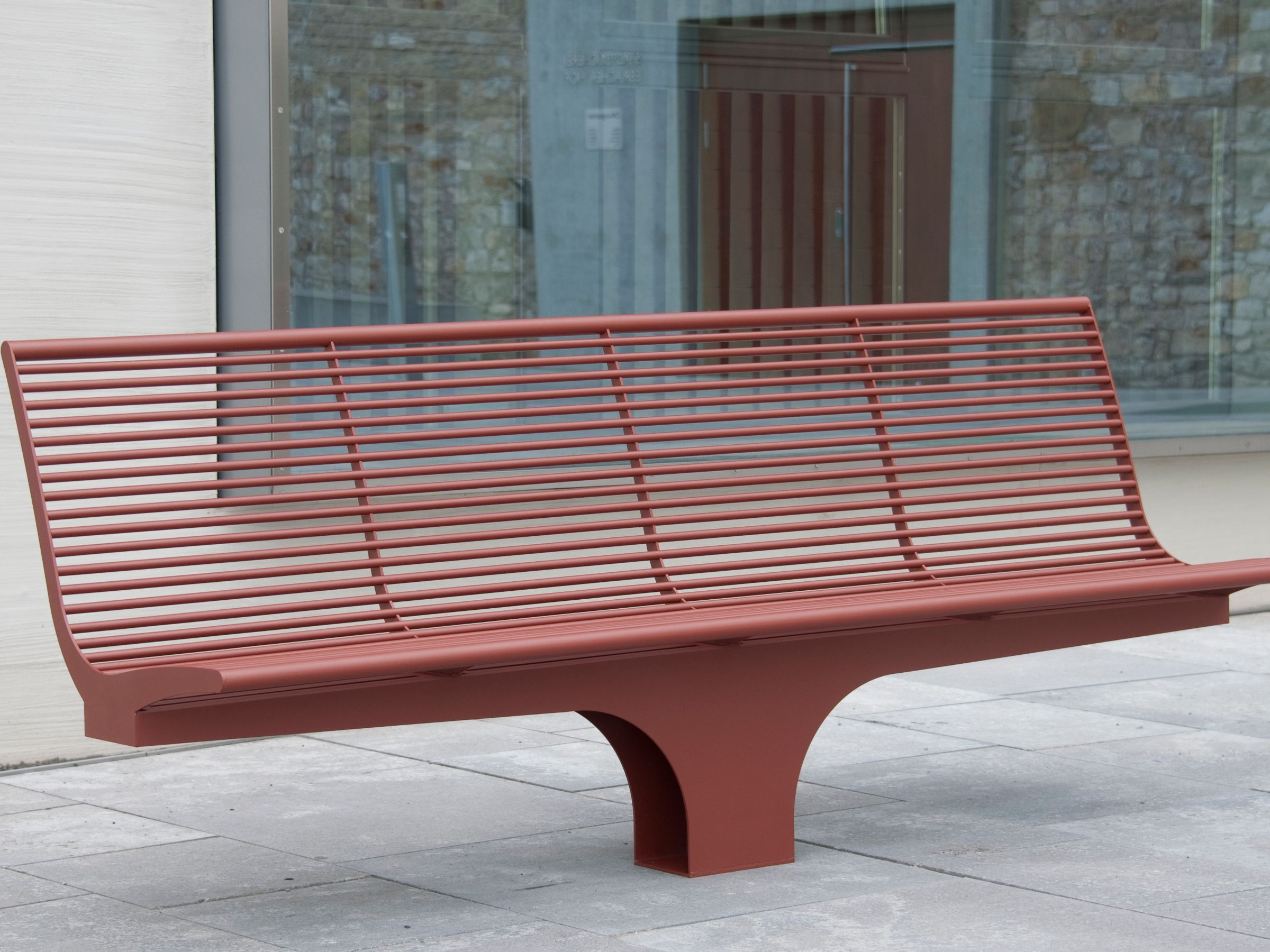 Скамья из нержавеющей стали со спинкой BENKERT BANKE Siardo ARCH-00120845 - Вид №1