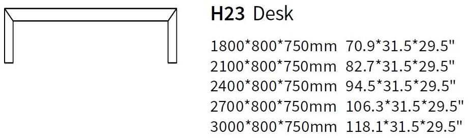HC28 Cosmo Прямоугольный письменный стол из фанерованной древесины Teahouse H23 - Вид №1
