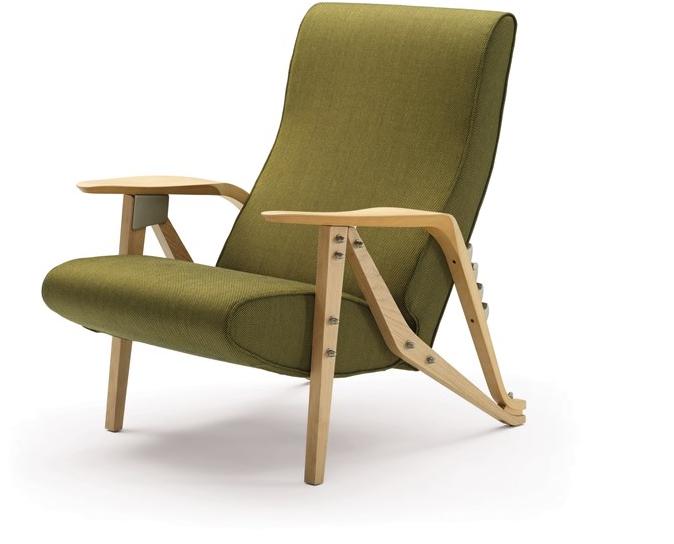 Zanotta Кресло с откидной спинкой из ткани или кожи Carlo mollino cm 2020 sun-id-1416659 - Вид №1