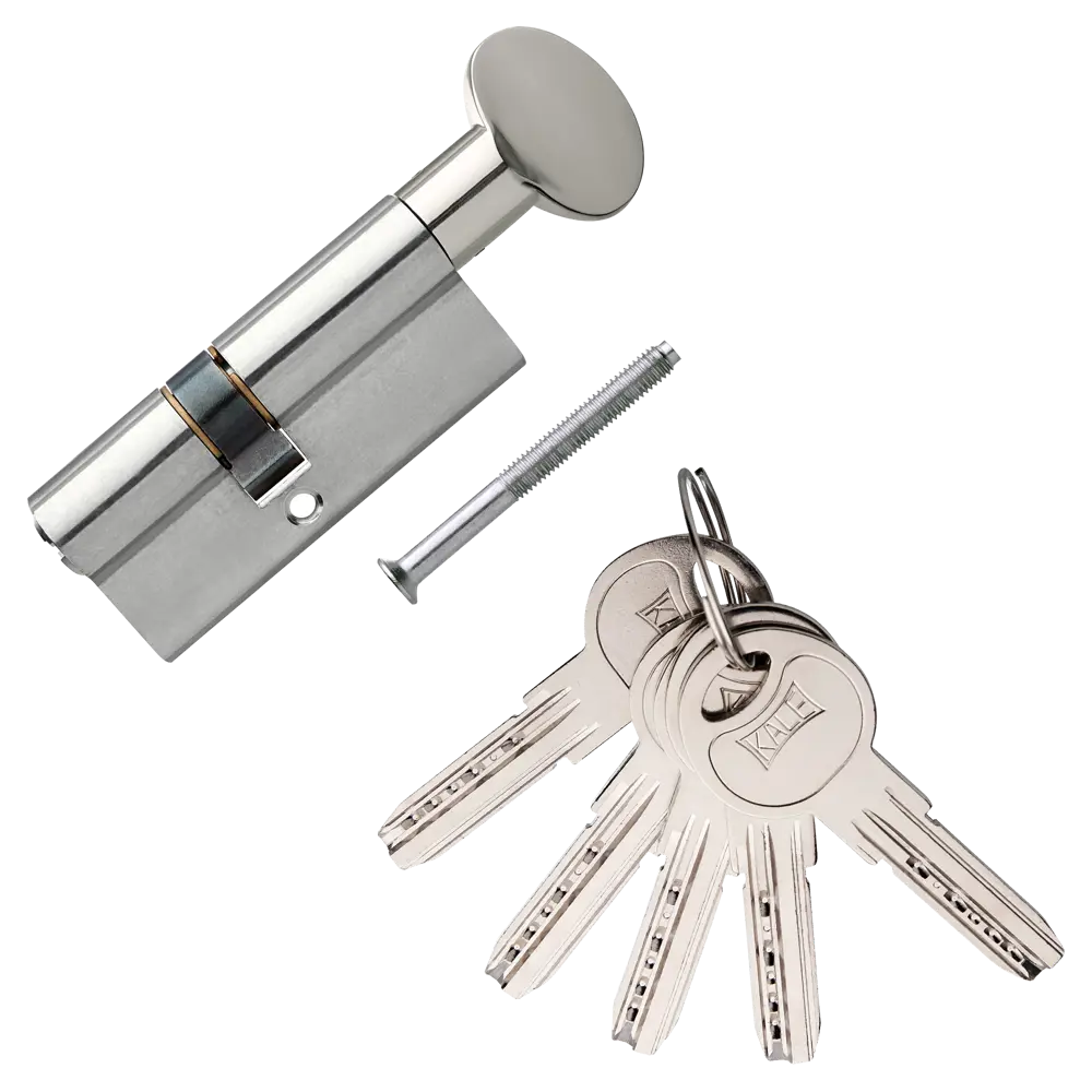 Цилиндр Kale 164SM-71-C-NP, 26х35 мм, ключ/вертушка, цвет никель 82394718 STLM-2206583  - Вид №1