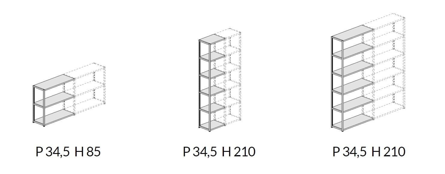 Алюминиевый самонесущий высокий дневной офисный книжный шкаф About Office Hype ARCH-00082047 - Вид №4