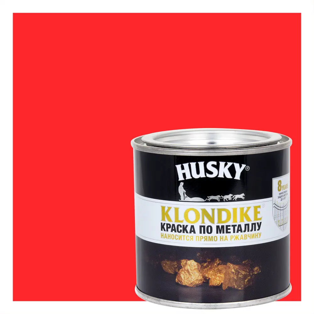 Антикоррозионная краска Husky Klondike для металла, красная глянцевая 0.25 л 84391750 STLM-0049007
