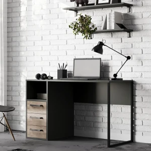 Стол письменный 110x75x50 см ЛДСП цвет графит/дуб каньон