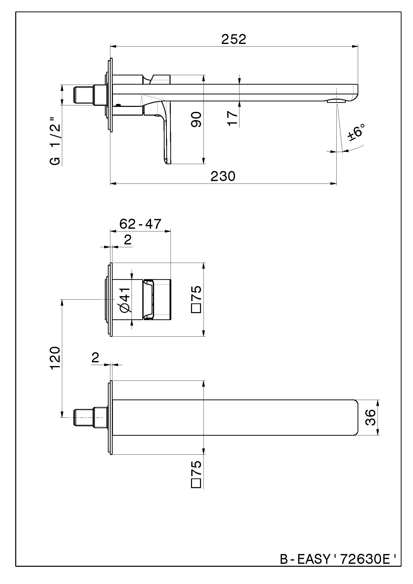 Смеситель для раковины без слива Newform B-EASY ARCH-00081725 - Вид №3