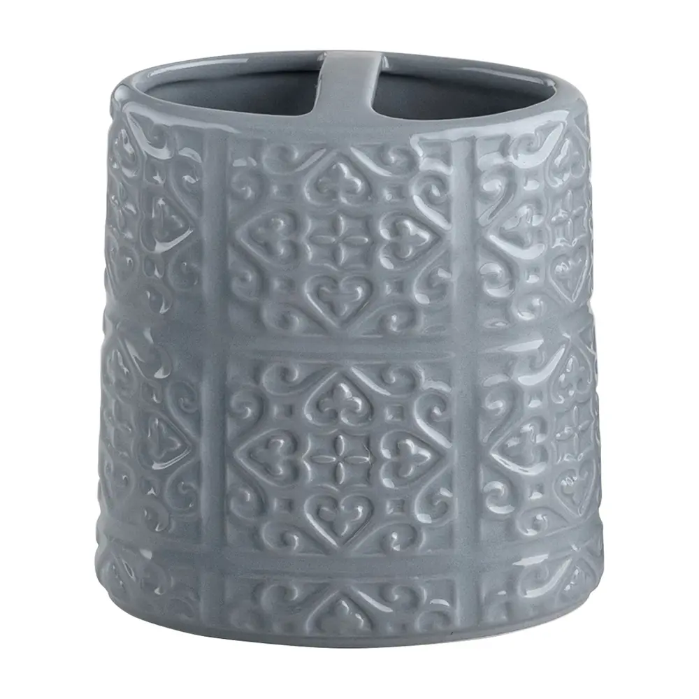 Стакан для зубных щёток Grey с разделителем 82055535 STLM-2008647 VERRAN