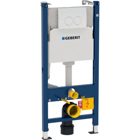 458.120.11.1 Инсталляция Geberit Duofix для подвесного унитаза, 112 см, со смывным бачком скрытого монтажа Delta 12 см, смывная клавиша Delta21 Geberit 