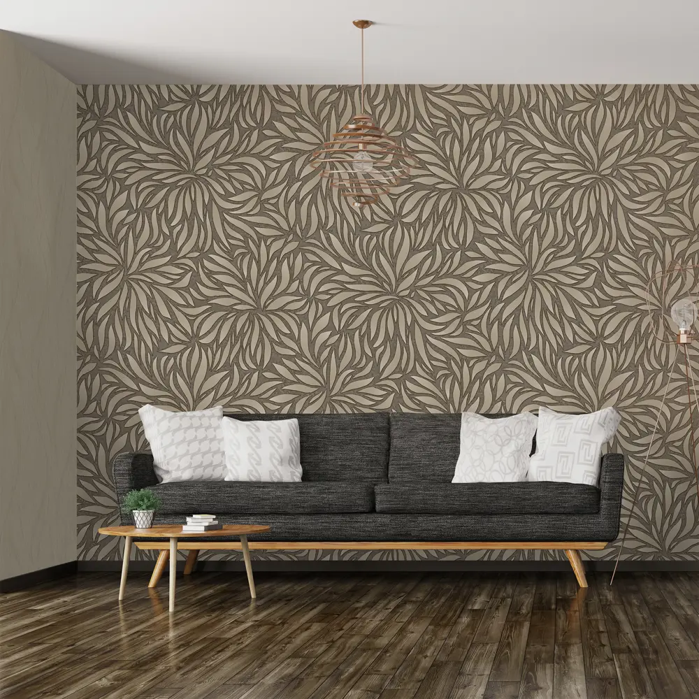 Обои флизелиновые Euro Decor Grace коричневые 1.06 м 3446-6 81961358 STLM-2099870 - Вид №3