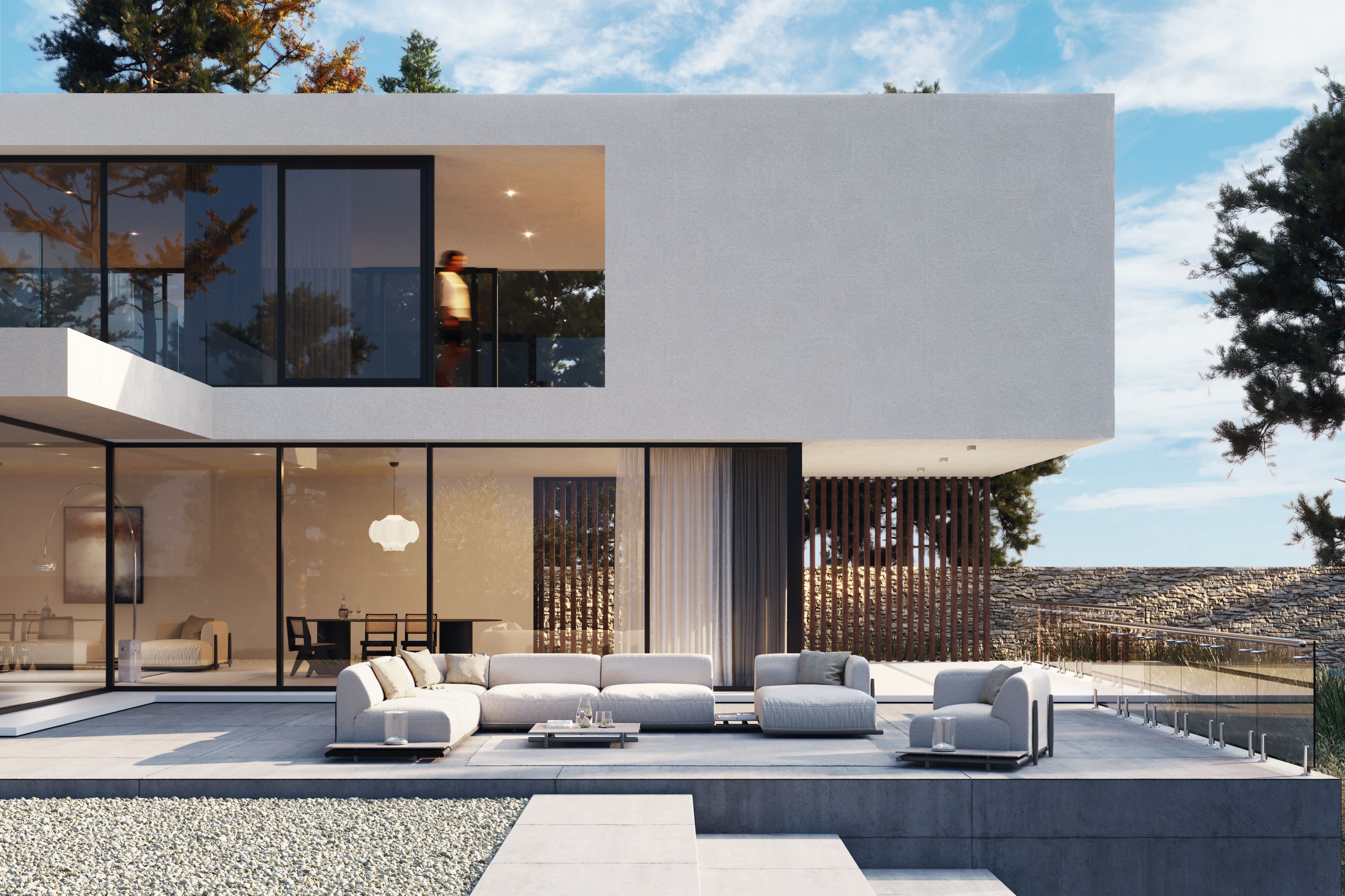 Низкий садовый стол из керамогранита Unopiù Давос ARCH-00141901 - Вид №4