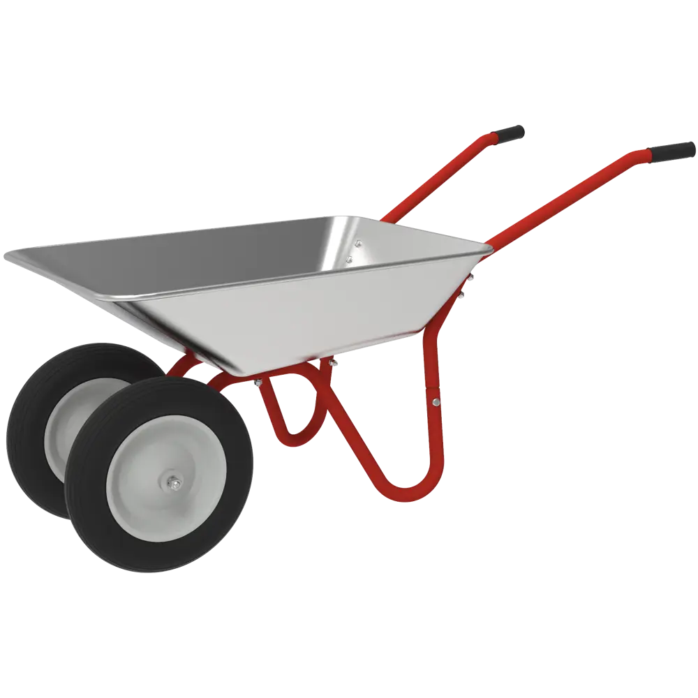 Тачка садовая разборная 2-в-1 одно- и двухколесная 55 л 50-100 кг СТРОЙМАШ STLM-2030089