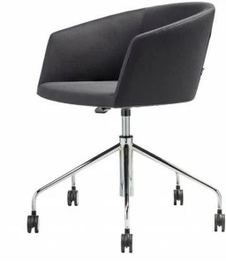 B&T Design Вращающееся кресло из ткани с 5 спицами и подлокотниками