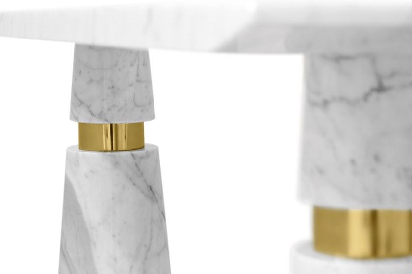 KOKET Консоль в форме полумесяца из каррарского мрамора Avalanche sun-id-1490708 - Вид №4