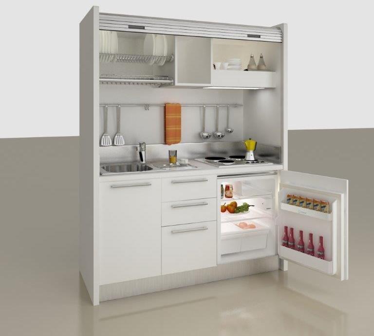 Mobilspazio Выдвижная деревянная мини-кухня Zeus K108 - Вид №7