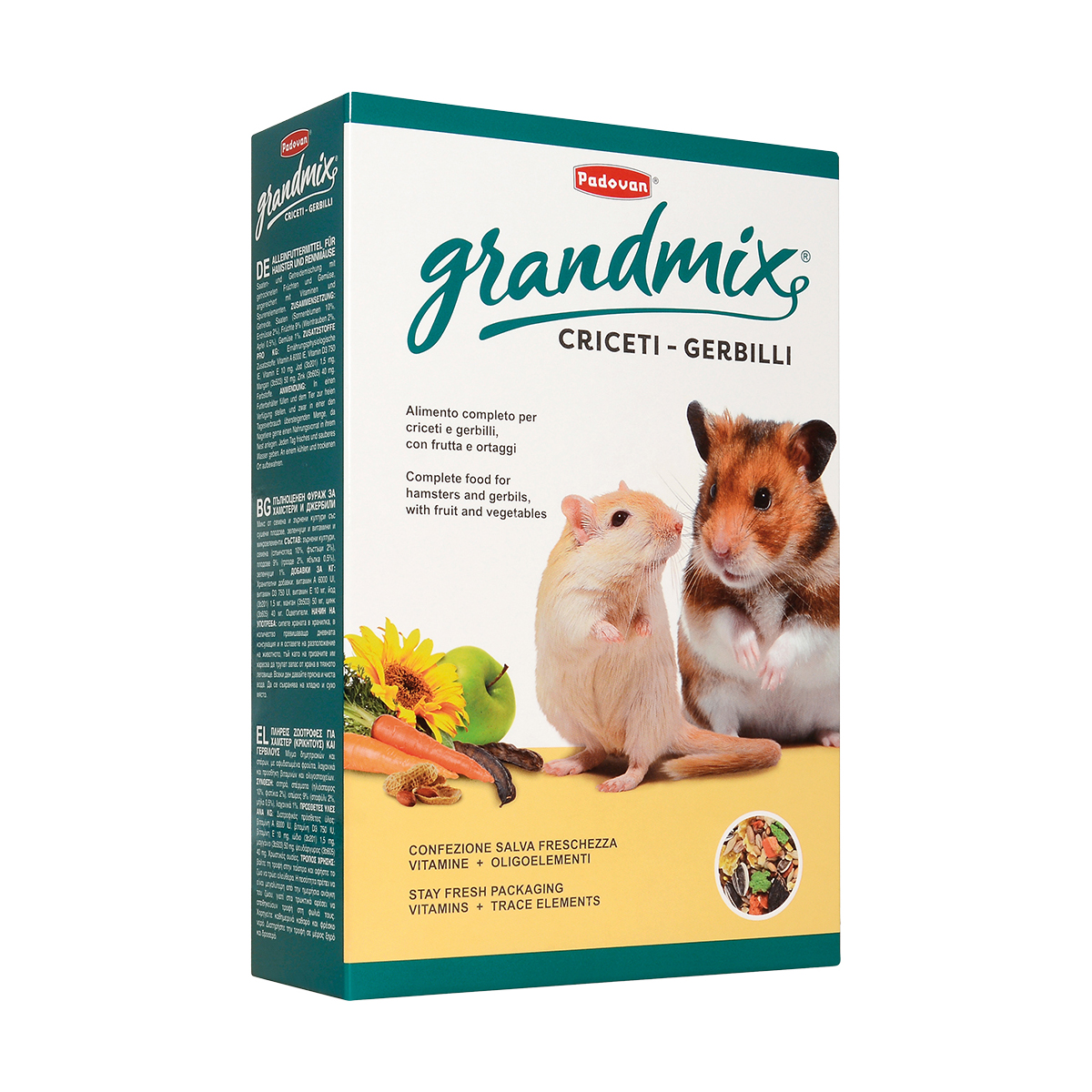 Т00008143 Корм для грызунов Grandmix Gerbilli для хомяков и песчанок 400г Padovan 