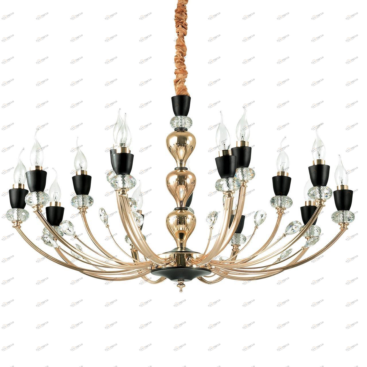 Подвесная люстра Ideal Lux Vanity SP15 IDEAL LUX ДИЗАЙНЕРСКИЕ, VANITY 312812 Золотой 