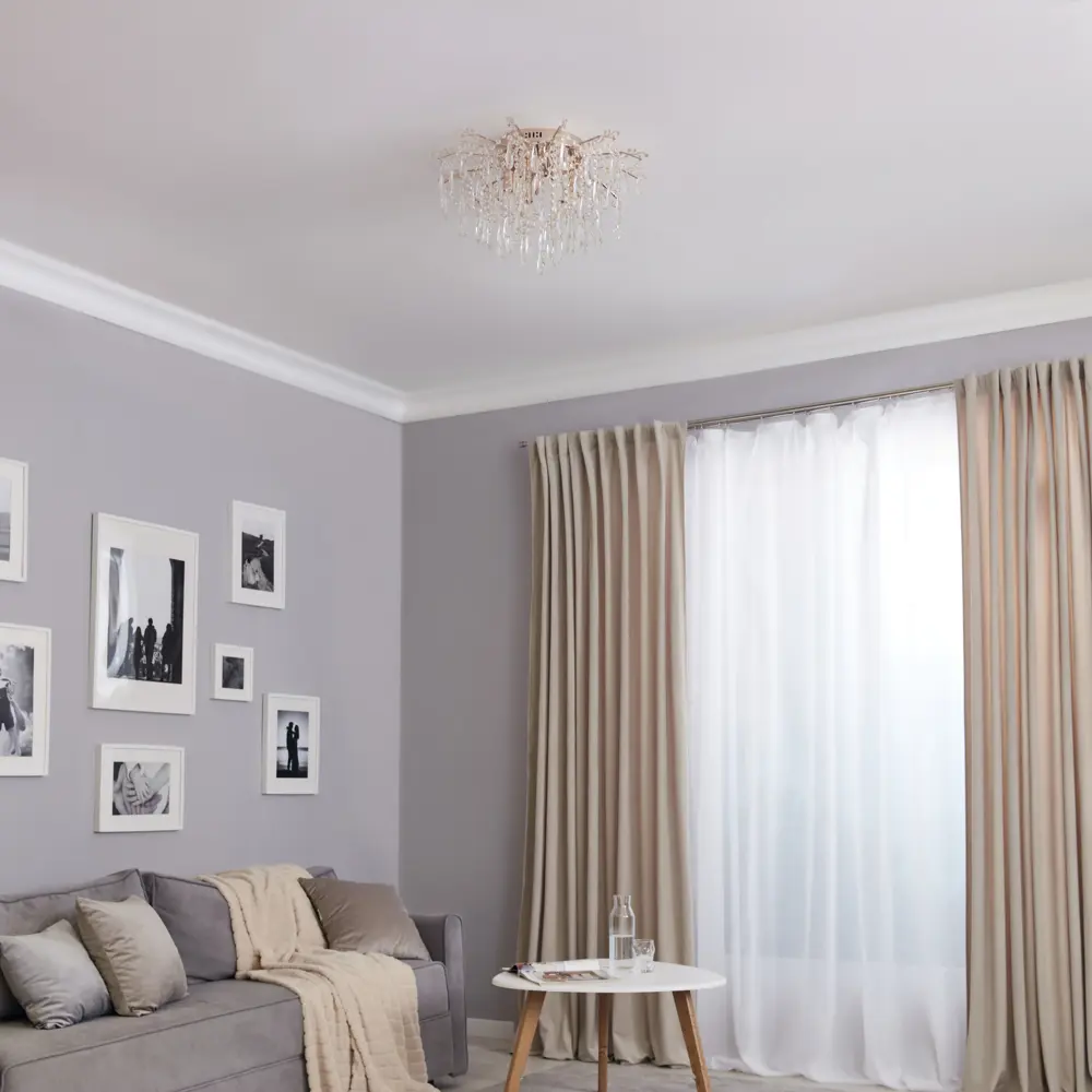 Люстра хрустальная подвесная Venere 81432/6C 6 ламп 19 м² цвет золотистый Natali Kovaltseva STLM-2096379 - Вид №11