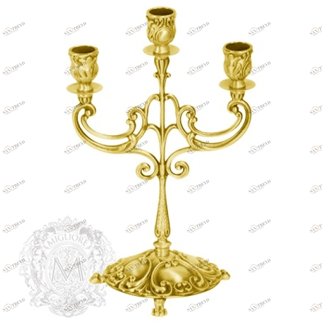 Канделябр на 3 свечи MIGLIORE Complementi ML.COM-50.153.DO, цвет золото 