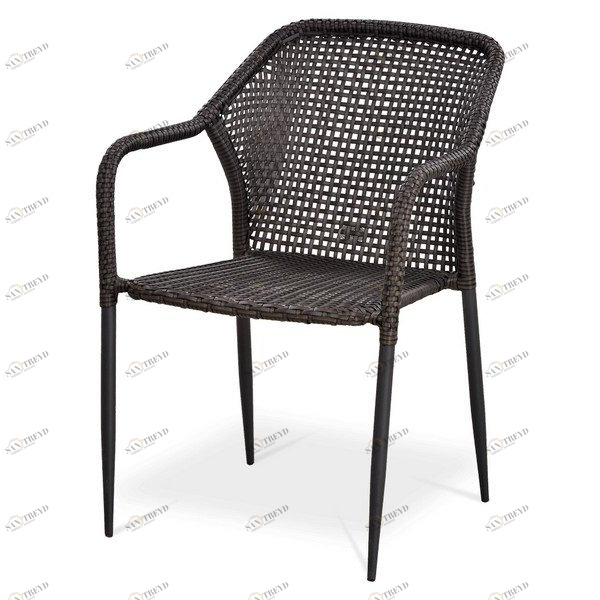 Стул садовый из искусственного Ротанга Доули-2 Brown AFINA  130510 Коричневый 