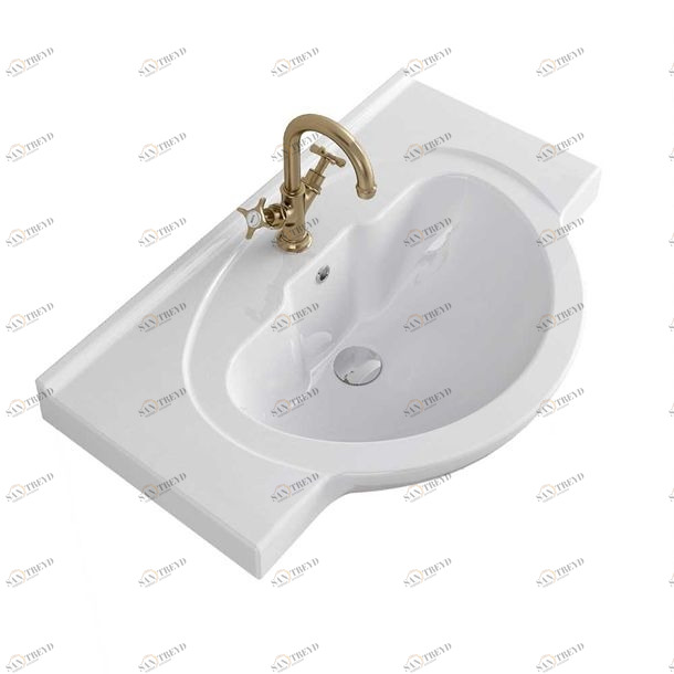 01.20.362 Полувстраиваемая раковина консольная 50 см черная Avila Dos BASINS AND WORKTOPS 0120362