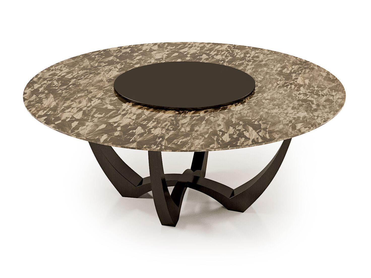 Круглый мраморный обеденный стол с Lazy Susan Bizzotto Italia Symphony-Infinity ARCH-00064583