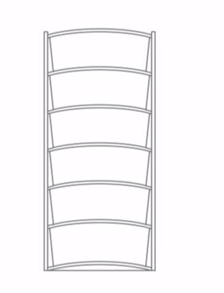 Dieffebi Книжный шкаф open office из металла Bookcases 7em304050 - Вид №6
