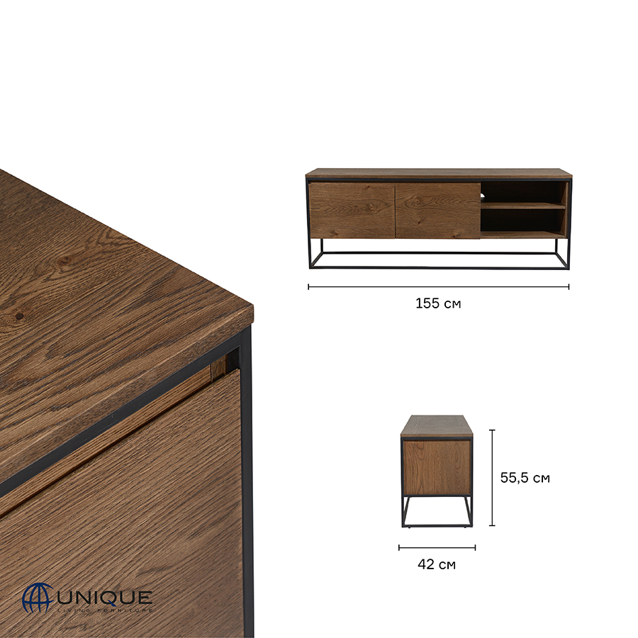 40823020 Тумба под ТВ , rivoli, 155х42х55 см Unique Furniture  - Вид №13