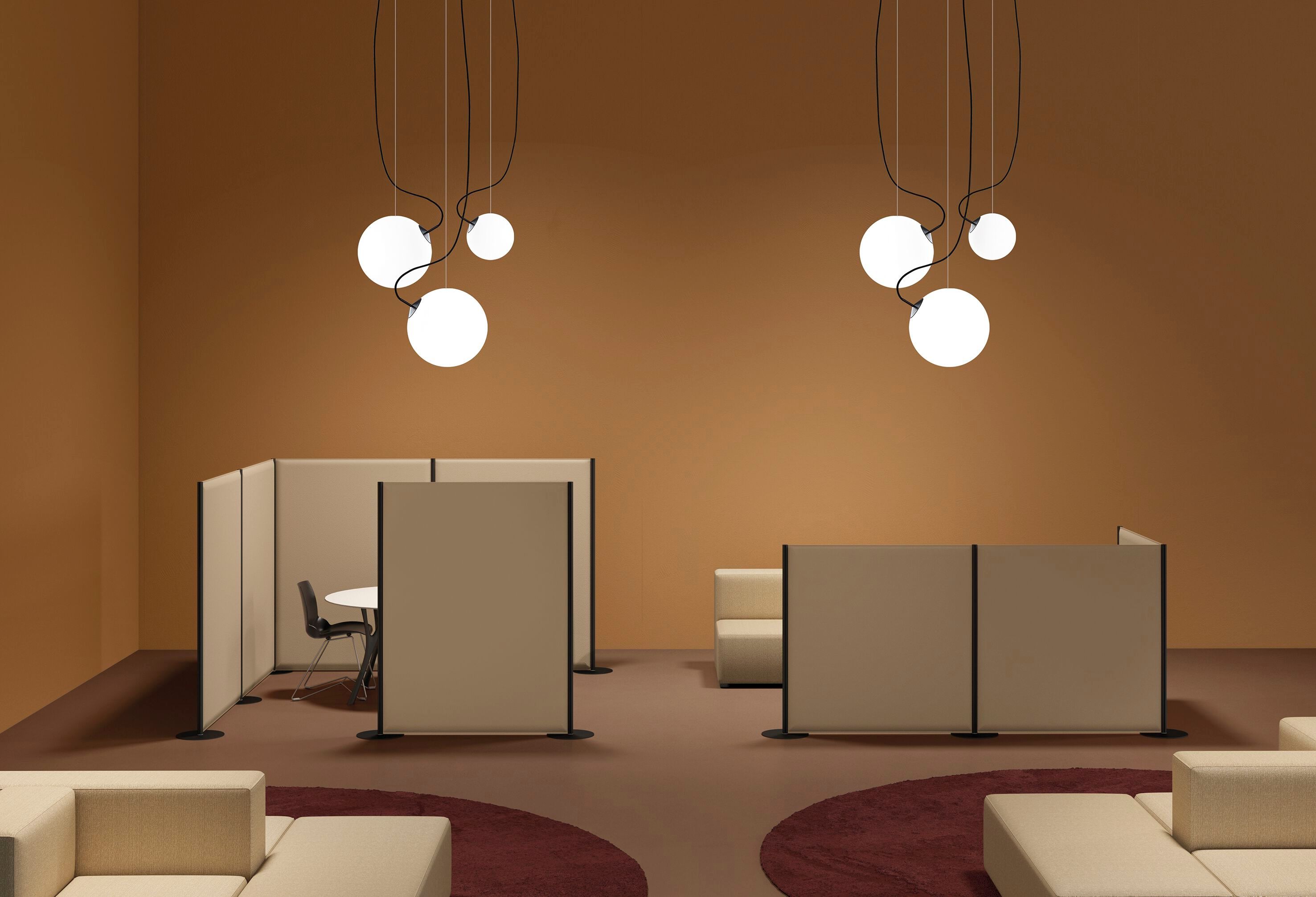 Звукопоглощающая отдельно стоящая офисная перегородка Caimi Brevetti CLIP ARCH-00029950 - Вид №3