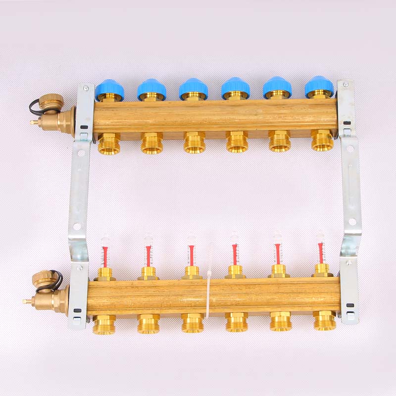 Коллекторная группа HKV/T с термостатическими вентилями и расходомерами WATTS Ind 1"x3/4"ЕК 6 выходов 10004200 - Вид №3