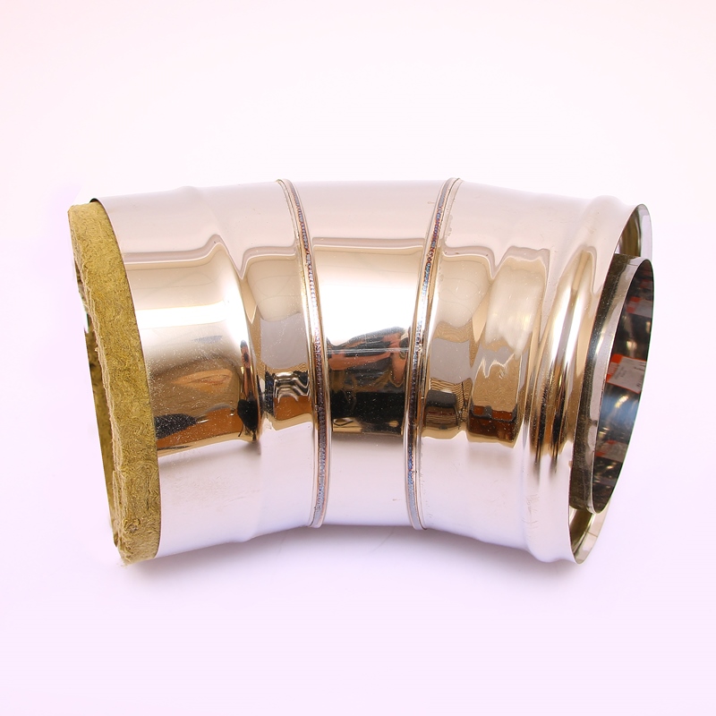 Сэндвич-колено 135" Ferrum Ф150х210 нержавеющая сталь (430/0,5мм) FD07150T4FF