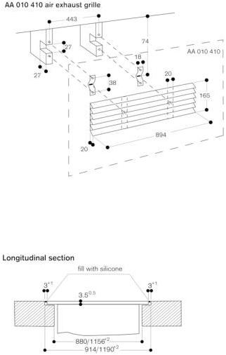 Gaggenau Съемный верхний колпак из нержавеющей стали Serie 400 Al400191 - Вид №5