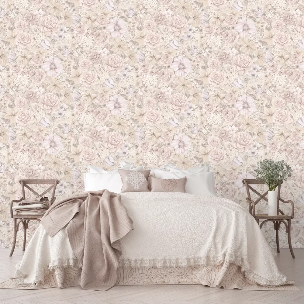 Обои флизелиновые Euro Decor Bagatelle бежевые 1.06 м 1110-00 81961364 STLM-2057606 - Вид №2