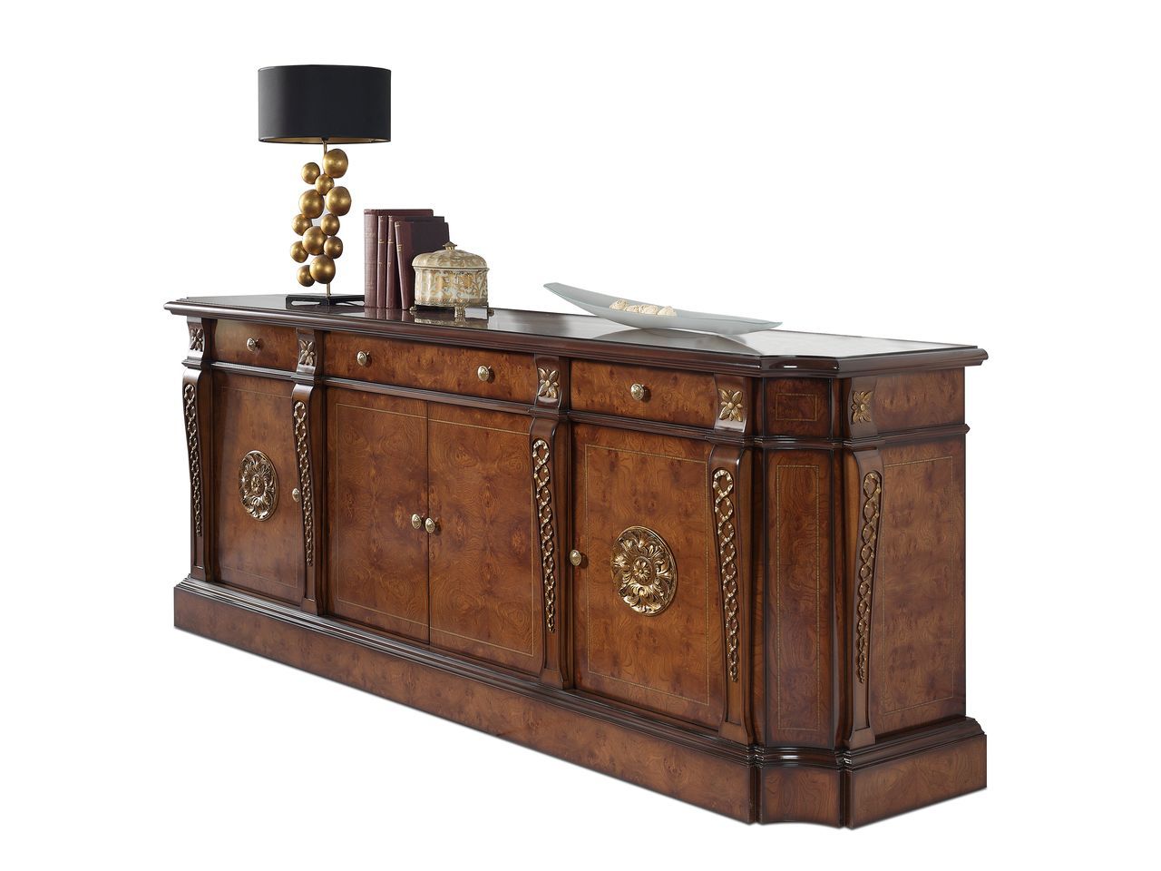 Деревянный шкаф с распашными дверцами и ящиками Hurtado Traditional ARCH-00090336 - Вид №1