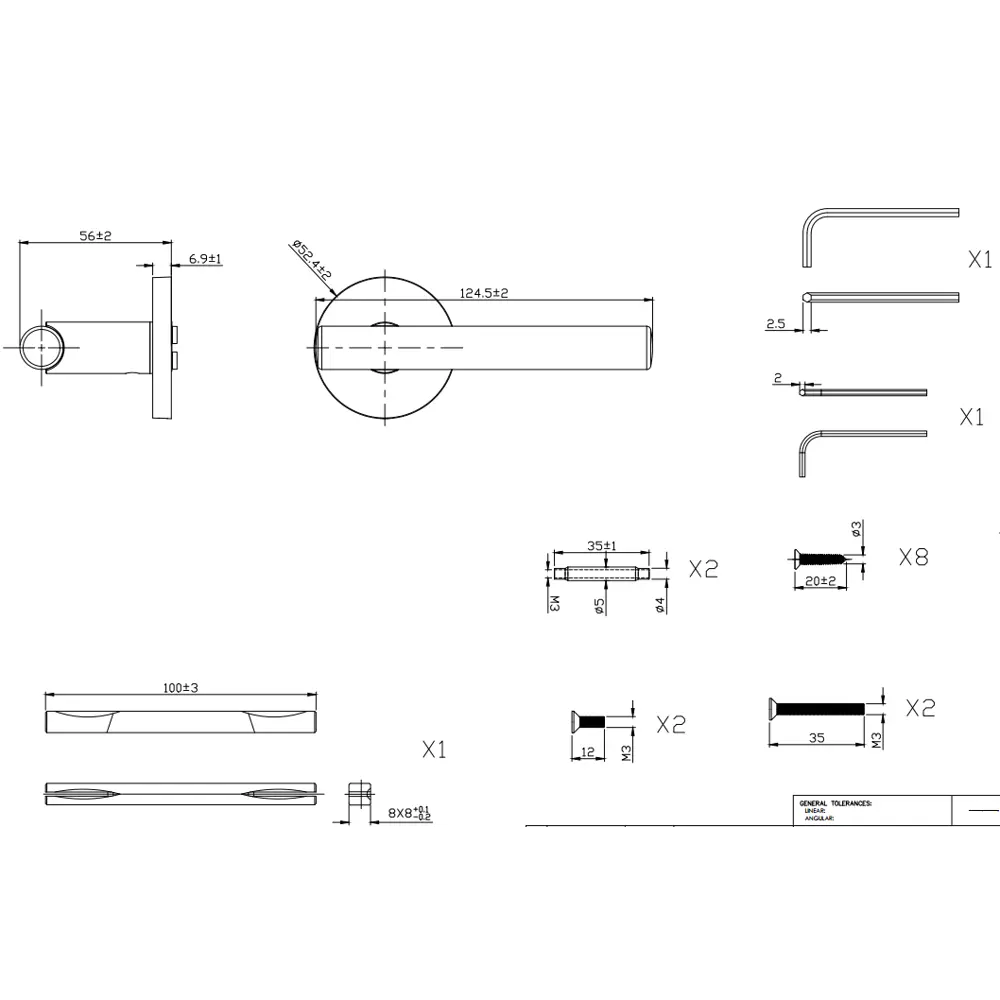 Дверная ручка на розетке KREAFORTA Усожа без запирания цвет никель STLM-2123146 - Вид №5