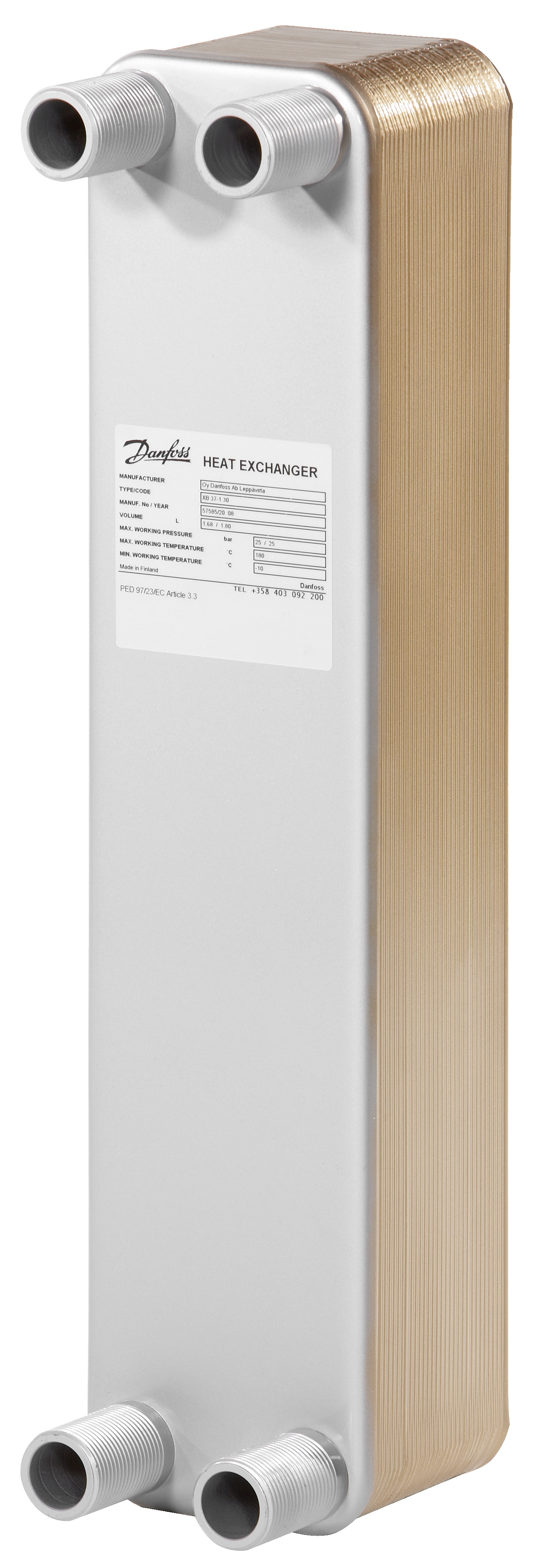 Danfoss Паяный пластинчатый теплообменник серии XB37 XB 37L-1 40 PN25 Паяный ТО 004H7276  - Вид №120