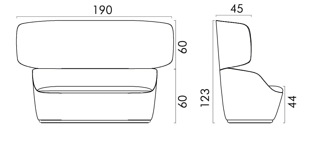 2-местный диван с высокой спинкой FREZZA радар ARCH-00125113 - Вид №1