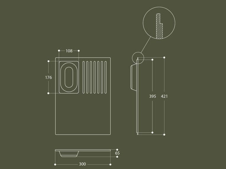 Многофункциональная разделочная доска с лотком из нержавеющей стали Evhoc COMPLEMENT PLUS 300 ARCH-00135294 - Вид №5
