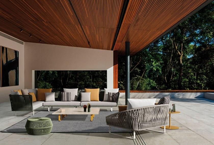 Kettal 2-х местный модульный садовый диван из ткани Bitta #70512/70515 - Вид №6