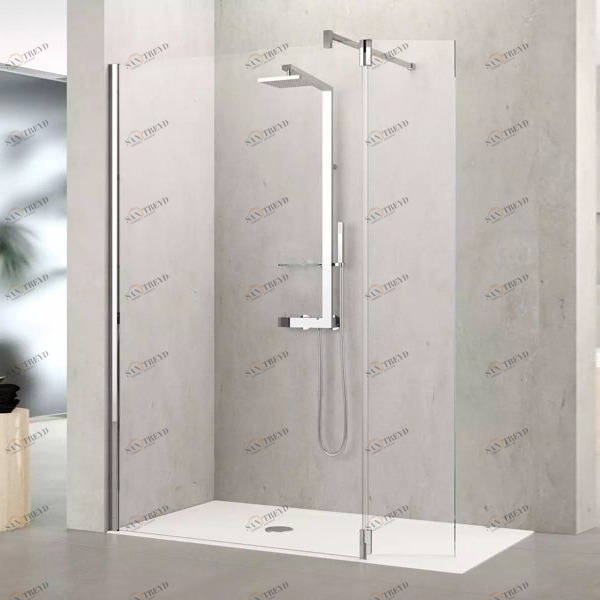 Novellini. Душевой уголок 80x80 см H2 с хромированным профилем KUADRA KUADH801KKUADHA37K1