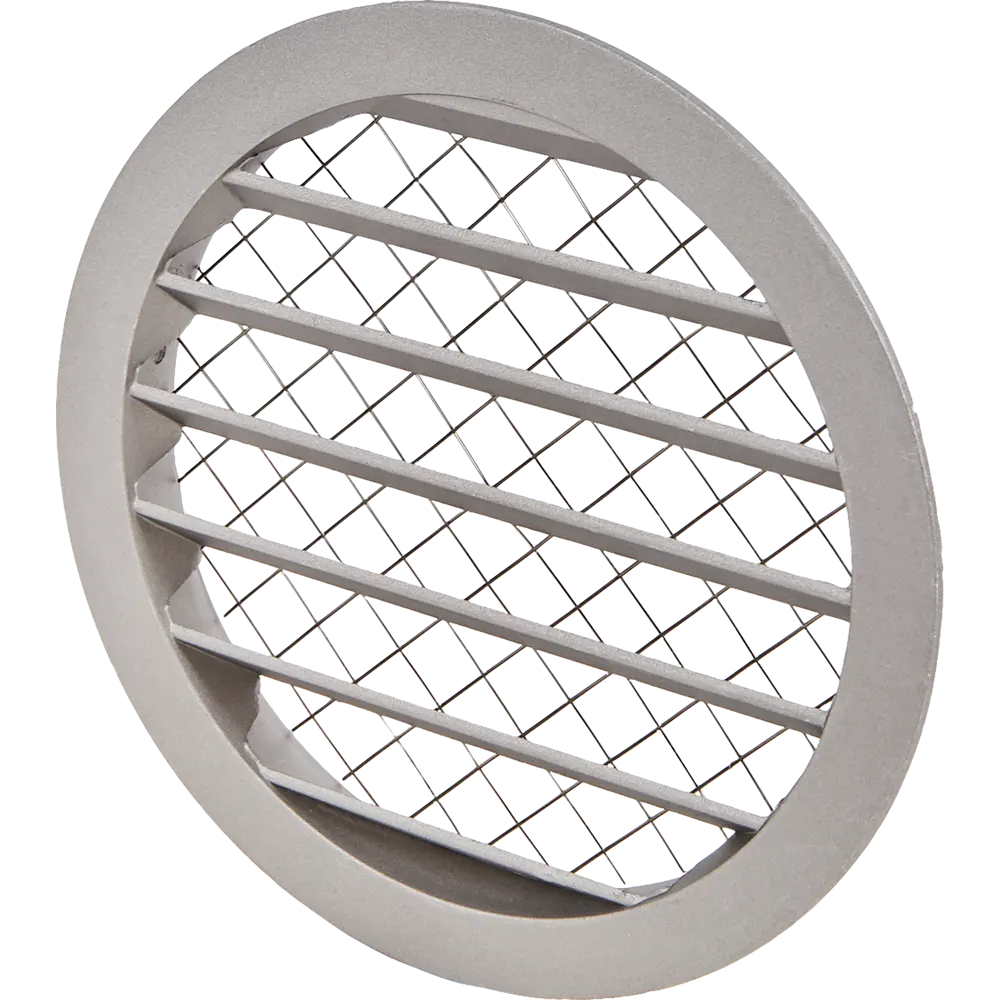 Решётка вентиляционная с сеткой Ore Alu D160 мм металл цвет нержавеющая сталь STLM-2036592