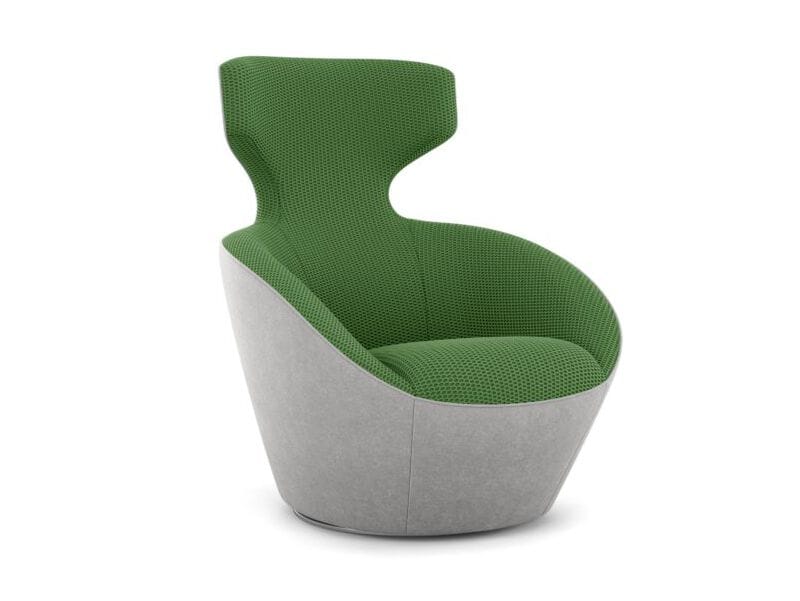 Тканевое вращающееся кресло с подголовником ROCHE BOBOIS Edito ARCH-00087497