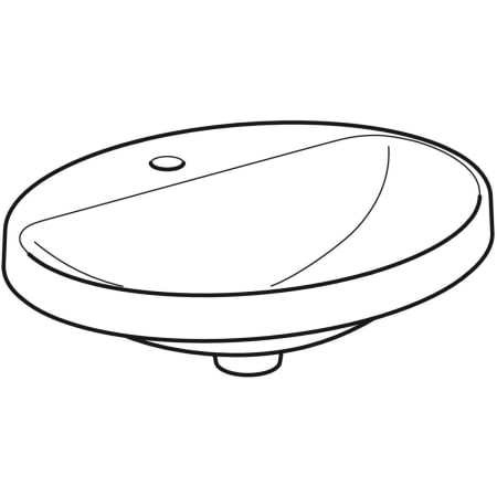 500.720.01.2 Встраиваемая раковина Geberit VariForm овальной формы, с полкой для отверстия под смеситель Geberit  - Вид №11