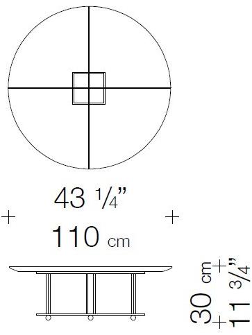 Garbarino Низкий лакированный журнальный столик Aureola Aur cf2 c  - Вид №2